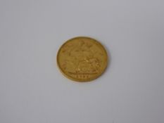 1898 Queen Victoria Gold Full Sovereign. (Melbourne).