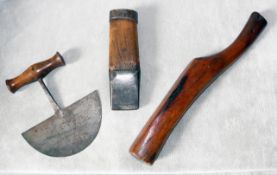 Antique Bookbinding Tools, the knife and edge maker are marked 