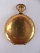 A Gentleman's 14 ct AWA Waltham Full Hunter Pocket Watch, Fahys 14k Monarch case nr 4973112, the