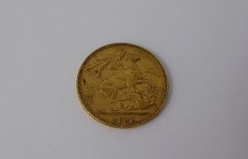 1890 Queen Victoria Gold Full Sovereign.