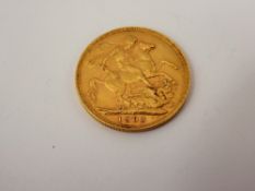 1903 Edward VII Gold Full Sovereign.