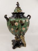 A Vintage Porcelain Barge Ware Samovar, approx 44 cms