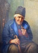 William van Nieuwenhoven (Dutch 1879-1973), Oil on Canvas, depicting an Old Sailor, signed upper