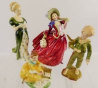 Miscellaneous Collection of Royal Doulton Figures, including 'Veneta' HN 2722 holding a dove