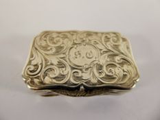 A Victorian Silver Vinaigrette, the vinaigrette engraved with letters SC, Birmingham hallmark