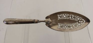 A George III Silver Fish Slice, London hallmark, dated 1793, mm Michael Plummer, approx 160 gms