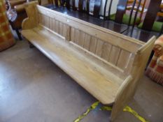 A Vintage Pine Church Pew, approx 214 cms x 50 cms.