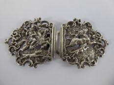 A Victorian Silver Nurse's Buckle, the buckle depicting a hunting scene, London hallmark, 1896, mm