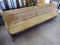 A Vintage Pine Church Pew, approx 214 cms x 50 cms.