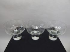 Six Swedish Crystal Kosta Boda 'Mambo' Glasses.