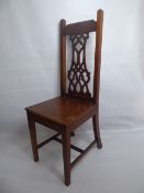 Two Mahogany Hall Chairs. (2)