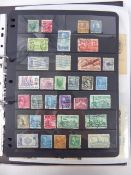 A Black Cover Stamp Stock Book, United States and Americas, mint and used.