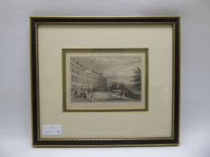 Three Black and White Stipple Engravings, entitled ' Camden Place Bath', 'Badmington