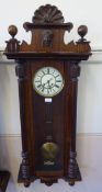 A Late 19th Century 8 Day Vienna Regulator, Gustav Becker Frieberg with Roman hour numerals,