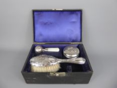 A Silver Christening Set, Birmingham hallmark, dated 1905, mm William Harrison Walter, in the