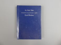 Petersburg Press, London. Hard Cover. Hockney, David (illustrator). Blue boards with silver gilt