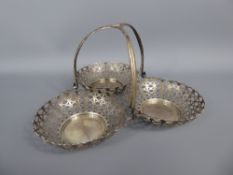 A Victorian Silver Berry Basket, London hallmark, mm Goldsmith & Silversmiths, approx 186 gms.