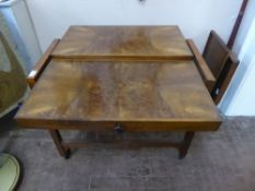 An Art Deco Telescopic Trolley with extendable second tray underneath, approx 78 x 67 x 49 cms (77