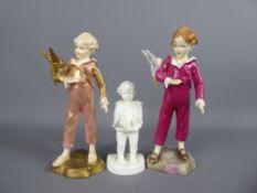 Two Royal Worcester Figurines, entitled 'Parakeet' as modelled by Freda Doughty, approx 18 cms