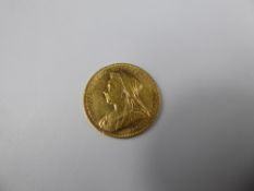 A Victoria Gold Sovereign, dated 1900, London mint.