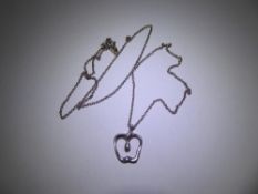 A Tiffany Style 925 Silver Necklace and Apple Pendant.