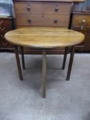 A Georgian Mahogany Gate Leg Dining Table with single drawer, approx 103 x 43 x 73 cms (119 cms