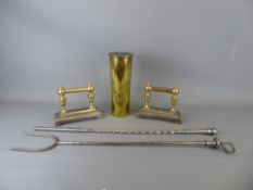 Two Brass and Metal Fireside 