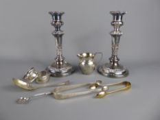 Miscellaneous Silver, including a cream jug, Birmingham hallmark dated 1900, mm R & W. Two silver