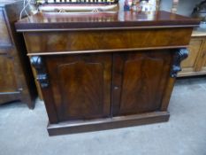 A Victorian Mahogany Chiffonier, with two cupboards beneath, approx 110 x 49 x 94 cms,