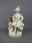 A 19th Century Staffordshire Flatback Figurines, depicting Charles I, approx 40 cms