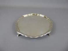 A Silver Card Tray, Sheffield hallmark, dated 1920.