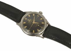 A 1954 Omega Constellation Chronometer Automatic Gents Watch the stainless steel case with black