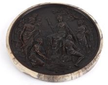 A resin and composite, 20th century of circular form,