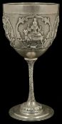 A Colonial Indian silver goblet by P. Orr & Sons of Madras second half of the 19th century, the
