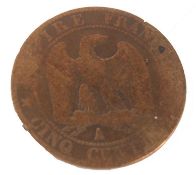 A collection of French coins, 19th and 20th century, to include Republique Francaise 5 Francs