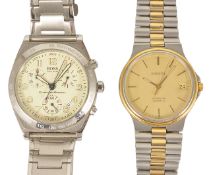 A Tissot Seastar gentleman's wristwatch, the gold coloured dial with baton hours and hands, with