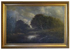 British school 19th Century 'Hampstead Heath', extensive view with distant figures, in the manner of