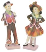 A Royal Doulton 'Pearly Boy' and 'Pearly Girl', 1930's each modelled in typical dress standing