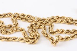 A Continental 18ct gold rope twist neck chain marked .750 approx weight 21g, approx length