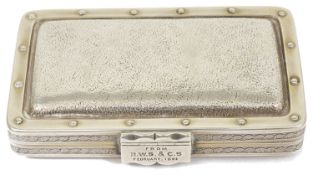 A Victorian silver rectangular purse/case, London 1879 of rectangular form with beaded and guilloche