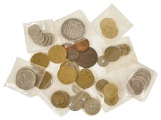 A collection of French coinage 19th century and 20th century, comprising of 6 x 50 1952 and 1953