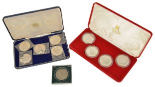 A collection of Royal Wedding Silver Coins A cased set of four silver coins commemorating the