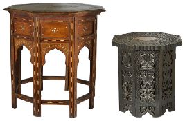 A Moroccan octagonal side table, early 20th century,