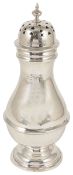 A Mappin and Webb silver casterhallmarked London 1915, of baluster form with pierced knopped