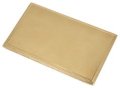 A 9ct gold cigarette case, Birmingham 1855of rectangular form with canted engine turned decoration