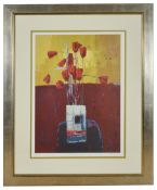 Kirsty Wither (British b.1968)two floral limited edition prints, signed and framed, entitled 'Golden