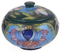 A pair of contemporary Moorcroft pottery 'Saadian' jars with cover by Shirley Hayes, design date 200