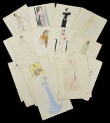 A collection of 1930's fashion sketches by Joan Edwards