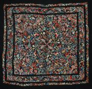 An early 20th century Chinese silk embroidered piano cover