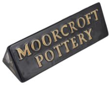 A contemporary Moorcroft pottery triangular shaped promotional stand by Sian Leeper, design date 200